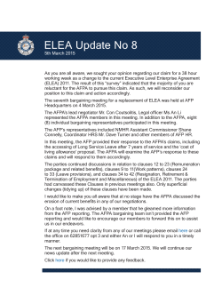 ELEA Update No 8