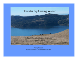 Tomales Bay Grazing Waiver - Rangeland Watershed Laboratory