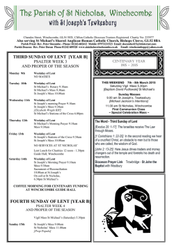 This week`s newsletter - St Nicholas Winchcombe