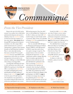 HR Communiqué - Princeton University