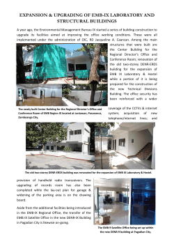 expansion & upgrading of emb-ix laboratory and structural buildings