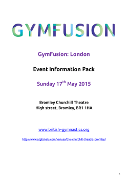 GymFusion: London Event Information Pack