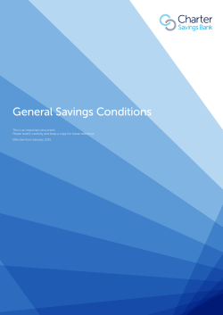 General Savings Conditions