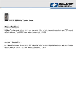 HDVR-188 Mobile Viewing App`s iPhone / App Store