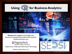 Using R for Business Analytics