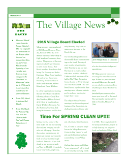 March 2015 newsletter - The Village at High Meadow