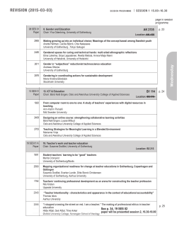 REVISION (2015-03-03) - Göteborgs universitet