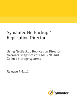Using NetBackup Replication Director to create