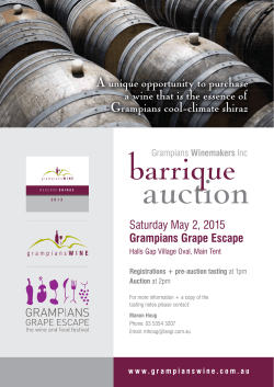 Saturday May 2, 2015 Grampians Grape Escape