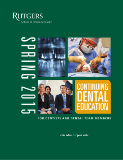 PDF Format - Rutgers School of Dental Medicine