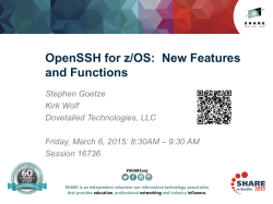 OpenSSH for z/OS: New Features