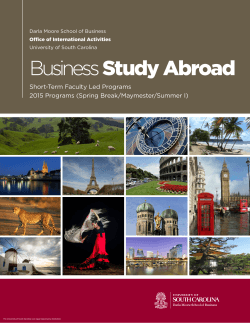 Business Study Abroad - Darla Moore School of Business