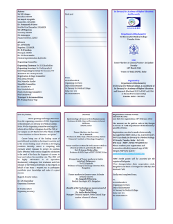 Department of Biochemistry CME Invitation with registration form to