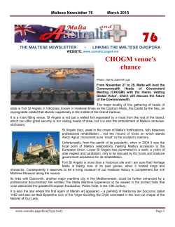 Maltese Newsletter 76 March 2015