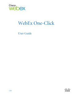 Cisco WebEx One-Click User Guide