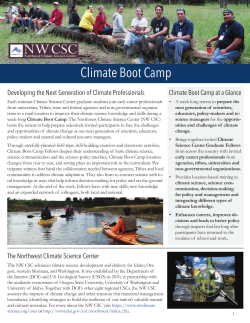 Boot Camp Brochure 11 - Northwest Climate Science Center