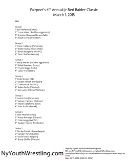 Fairport`s 4th Annual Jr Red Raider Classic