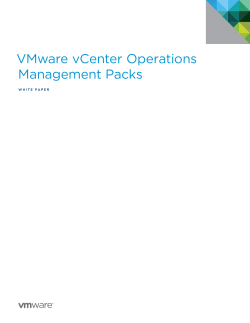 vRealize Operations Management Packs