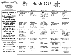 March 2015 - Fairmont Catholic School