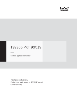 TS9356 PKT 90-119 closer on wall Installation Instructions