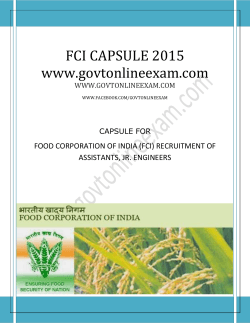 FCI CAPSULE 2015 www.govtonlineexam.com