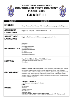 Mar Test Content - Grade 11