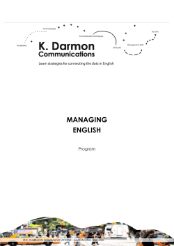 the brochure - K. Darmon Communications