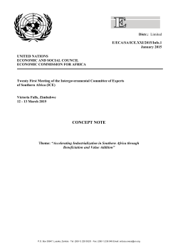 CONCEPT NOTE - United Nations Economic Commission for Africa