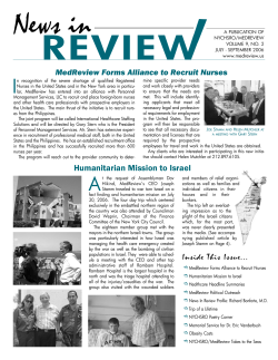 NYCHSRO MedReview Newsletter Vol. 9 No. 2