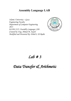 Lab3_Data Transfer & Arithmetic