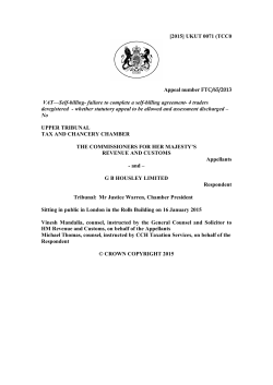 another decision in the case of G B Housley Ltd