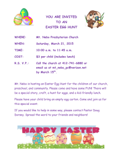 YOU ARE INVITED TO AN EASTER EGG HUNT