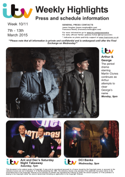 Programmes available in HD this press week