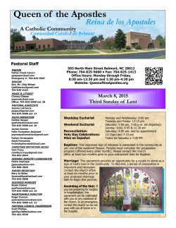 Weekly Bulletin – March 8, 2015