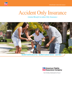 Accident Only Insurance - American Fidelity Assurance Company
