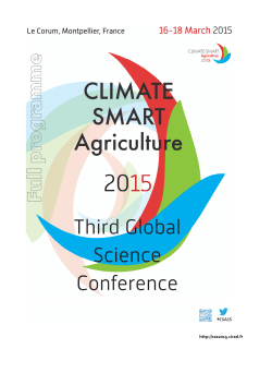 now online - Climate Smart Agriculture 2015
