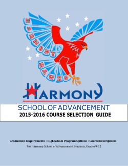 Course Selection Guide 2015-2016