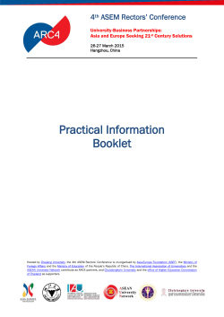 ARC4 Practical Information Booklet