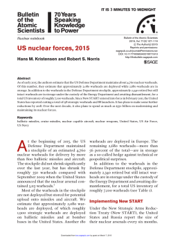 US nuclear forces, 2015