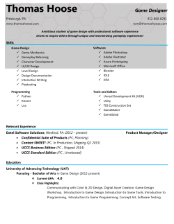 PDF of Resume - Thomas Hoose