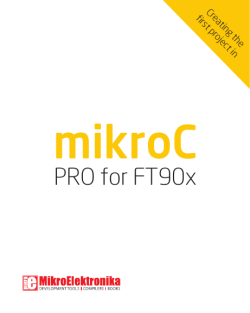 Creating first project in mikroC PRO for FT90x