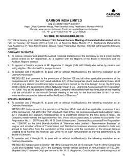 GAMMON INDIA LIMITED