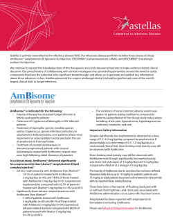 Astellas is actively committed to the infectious disease field. Our