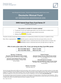DWS Hybrid Fixed Term Fund Series