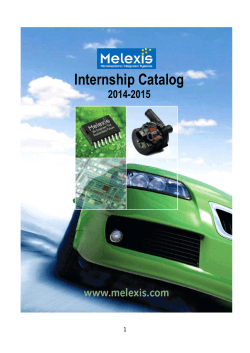 Melexis-Internship-Catalog-2014-2015