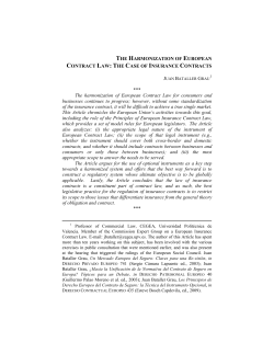 THE HARMONIZATION OF EUROPEAN CONTRACT LAW: THE