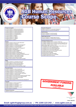 Course Scope - AGB Human Resources