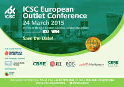 ICSC European Outlet Conference 24 March 2015