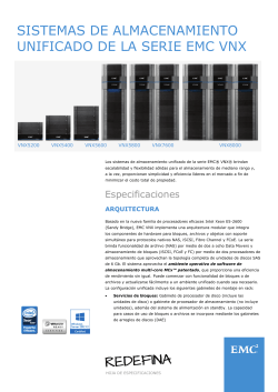 sistemas de almacenamiento unificado de la serie EMC® VNX