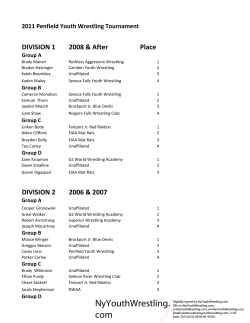 11th Annual Penfield Youth Wrestling Tournament